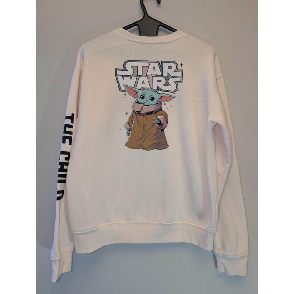 Women's Star Wars Grogu Off-White Sweatshirt M - Picture 3 of 4